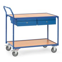 Tafelwagen Staal 300 Kg 1000x600 mm 2 Etages en 2 Lades