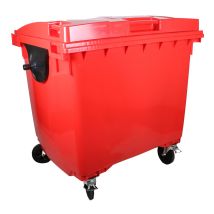 Afvalcontainer 4 wiel 1100 rood