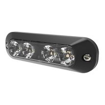 Flitser 4 LED oranje opbouw R65 12-24V Ecco