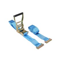 Spanband 50 mm 2 ton met sleufgatfitting - 5M blauw + grote ratel los