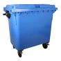 Afvalcontainer 4 wiel 660 liter Blauw - Voor DIN-opname