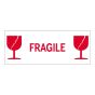 Etiket FRAGILE Glas rood 150x60 mm - 500 etiket/rol