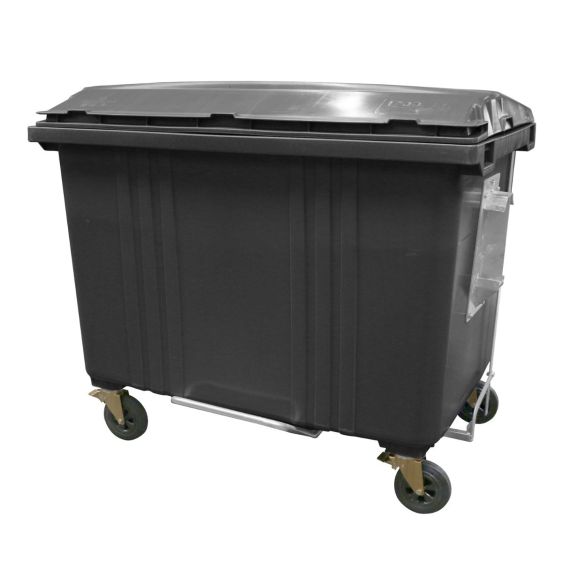Fietstaxi samenwerken Anesthesie 4 wiel afvalcontainer 1700 liter grijs met voetpedaal kopen?